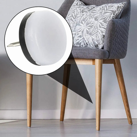 Non Slip Furniture Glides Nail On Pads For Chair And Table Legs Noise Proof Quiet Glide Floor Protection installed on chair