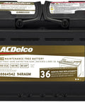 Gold Series 94R AGM Battery With 36 Month Warranty, high density negative paste, silver calcium alloy, for cars and SUVs front view