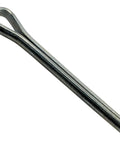 Close-up of a single spring steel cotter pin, 5/32 x 1-1/2 inch, zinc finish. Part of a 100-piece set for secure automotive and DIY connections.