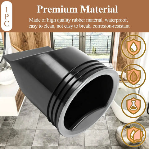 3 Inch Rubber Shower And Floor Drain Seal With One Way Check Valve, Fits D-Type General Purpose Floor And Shower Drains