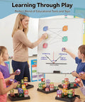 Teacher demonstrating Laser Maze STEM Logic Toy For Kids Ages 8 To 13, 60 Plus Challenges Puzzle Games To Boost Spatial Thinking