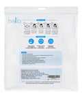 Back view of packaging for KN95 Disposable Face Masks With 4 Layer Protection, Soft Ear Loops, Adjustable Nose Clip, 50 Count.
