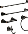 Kinla Oil Rubbed Bronze Toilet Paper Holder Wall Mount Single Roll Spring Loaded 3.26 Inch Extension and bath accessories set.