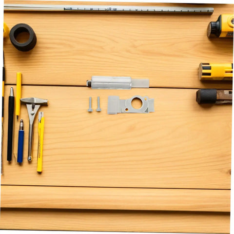 Rock Solid Concrete Saw Drive Belt Tensioner Assembly Fits Ts400 Saw Series Automatic V Belt Kit For Industrial Demolition And Cutting Jobs No Downtime Guaranteed. metal tensioner assembly with screws on wooden surface