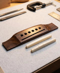 Hardwearing Classical Guitar Bridge Kit Replacement Saddle Pins Nut Set Rosewood Bone Long Slot For 41 Inch Traditional Classical Guitars Upgrade And Repair Spare Parts, rosewood bridge with bone saddle pins