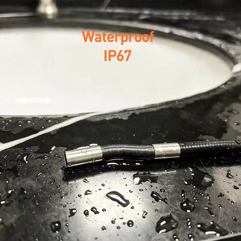Two-Way Articulating Borescope With Light, 1080P Endoscope Inspection Camera, waterproof IP67 flexible 5.5ft probe on wet surface