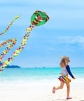 Child flying Giant Snake Kite For Adults And Kids Handmade Animal Modeling Kite With Gold Foil Large Outdoor Beach Flying Toy