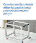 Slick Rolling Aluminum Workbench With Locking Casters Set Up Badass Packing Table For Electronics Assembly And Circuit Repair with sturdy frame.