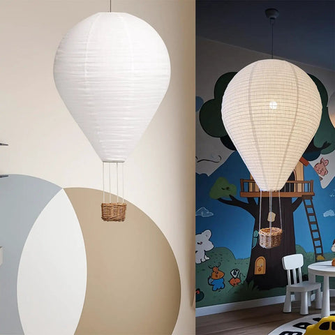 16 Inch Handmade Hot Air Balloon Lantern Lampshade Totally Kid Friendly Hanging Decor Pendant Light Shade For Decorating Childrens Rooms Corridors And Living Rooms No Wires Or Bulbs Included