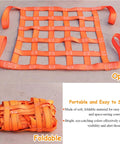 Heavy Duty Cargo Lifting Net For Moving And Construction 6.6 By 6.6 Feet 2204 Lb Load Capacity folded and open view