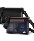 Waterproof Fanny Pack And Dry Bag Set For Phone Passport And Wallets, 2 Pack with adjustable waist straps showing black and clear bags