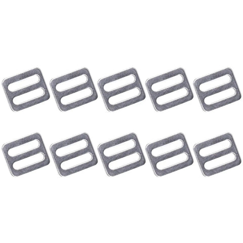 Heavy Duty Adjustable Buckle Fasteners 316 Stainless Steel Webbing Sliders Strap Keepers With Quick Release Clips 1 Inch Wide 10 Pack
