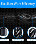Close-up of Six Piece 8-32NC Combo Drill Tap Countersink Bit Set SAE High Speed Steel with anti-rust blackened coating