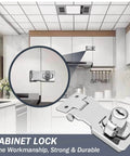 2 Pack Keyed Hasp Locks 2.5 Inch Twist Knob Locking Hasp for small doors and cabinets installed in kitchen