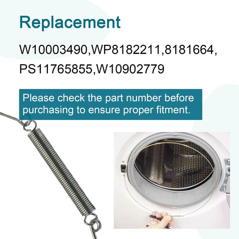 Washer Door Ring Clamp Replacement For Whirlpool Maytag Kenmore Front Load Washers Boot Seal Retaining Ring, Replaces W10003490, Part Numbers List