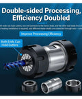 Premium ER Collet Spindle Extension Rod for Lathe and Drill, showcasing dual cutter holding ends and precision design.