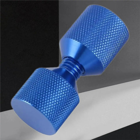 Awesome 6 Piece 2 Hole Flange Alignment Pin Set Made From Tough Aluminum Alloy For Mechanical Assembly, durable blue pin with textured grip.