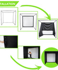 Indoor Golf Simulator Enclosure With Impact Screen Easy Setup Home Practice Cage installation steps