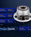 Beefed Up Wheel Bearing Hub Assembly 512460 for Ford Explorer and Police Interceptor Utility specifications chart