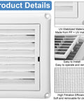 12 Pack 4 Inch Louvered Vent Covers For Exterior Vents With Built In Fly Screen Mesh And 4 Screws Easy Installation Stops Birds Nesting