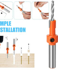 Image showing the 8mm Heavy Duty Hole Punch Tool for paper and card projects, illustrating simple installation steps and key components.