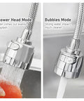 Faucet Extender Kitchen Sprayer Attachment 360 Degree Rotatable No Splash Water Saving Tap With Universal Adapter Set in action