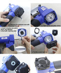 Piston driver replacement steps for Lightweight 23 Gauge Pin Nailer For Woodworking With Pneumatic Power, ergonomic grip handle.