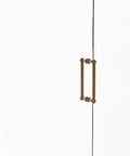 Back To Back Shower Door Pull In Brushed Bronze, 12 Inch Contemporary Solid Brass Handle With Lifetime Finish on glass door