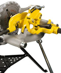 Reconditioned Model 300 Pipe Threader With Foot Pedal Control And Universal Quick Swap Die Heads; heavy duty setup for efficient threading.