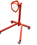 Street Tough Floor Mount Engine Stand For Type-1 VW Motors heavy duty cradle with wheels for easy movement during engine work.