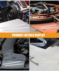 Grab These Top Shelf White Plastic Welding Rods Perfect For Quick Auto Bumper Fixes And Smooth Repair Kits That Make DIY Car Work A Total Breeze With 40 Pieces Included displayed on various garage surfaces.