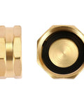 Two Pack Brass Garden Hose End Caps With Washers Three Quarter Inch Female End Cap Fits Three Quarter Inch Garden Hose Threads And Spigots
