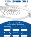Heavy Duty Flexible Ceiling Curtain Track Three Meter Bendable PVC With Embedded Steel Plate Ceiling Mounted Curtain System for curved layouts