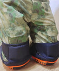 Close-up of Two Piece Heavy Duty Knee Pads Featuring Thick Gel Cushion And Secure Non Slip Straps engineered for flooring tasks in vibrant orange.