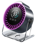 Rechargeable Desk Fan With 100 Speed Stepless Control LED Display And Night Light 7 Blades 12 Hour Battery Compact Portable Cooling