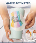 Application of White Waterslide Decal Paper For Inkjet Printers, 20 Sheets, A4 Size 8.25 X 11.7 Inches on cup