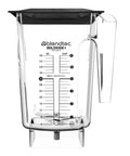 90 Oz WildSide Replacement Blender Jar For Commercial Use with five-sided wide base design and measurement markings, clear