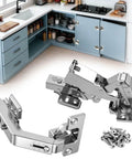Corner Cabinet Hinges With 180 Degree And 135 Degree Soft Close Pie Cut Solution Full Overlay Bifold Hardware 8 Piece Kit