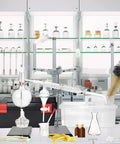 DIY Distiller Kit For Essential Oils Moonshine And Alcohol Making, Glass Distillation Set with lab equipment in a laboratory