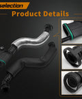 PCV Valve Engine Crankcase Vent Oil Separator Breather Hose Kit For Audi A3 A4 A5 Q5 TT Beetle CC Jetta Passat Tiguan 1.8L 2.0L TSI Drop In Replacement OE Numbers 06H103495AH 06H103495A 06H103495B 06H103495AC displayed with detailed connector views.