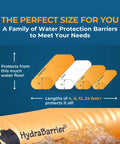 HydraBarrier Supreme Flood Barrier 12 Feet Long 20 Inches Wide 12 Inches High water diversion sizes chart.