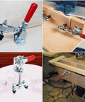 40kg Quick Release Toggle Clamp With Left Right Operation for woodworking jigs, fixtures, and welding projects, red handle