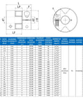 Upgrade D25×L30 aluminium flexible shaft coupling, 5–8 mm bore; side and top views with spec table.
