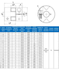 Diagram and specifications of Heavy Duty Flexible Shaft Coupling D25 By L30 Aluminum Plum Connector 8Mm To 10Mm Bore
