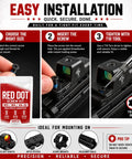 KickAss Torx Optic Mounting Screws Kit With M3 M4 And 6-32 Threads Locks Down Hard With Premium Threadlocker 36 pcs in use, demonstrating easy installation steps.