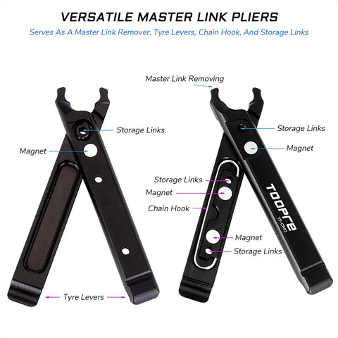 Multi Function Master Link Pliers With Remover Tire Levers Chain Hook And Storage Links For MTB Road And BMX Bikes