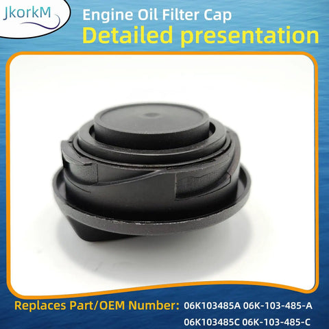 Engine Oil Fill Cap For Volkswagen Vehicles Fits Beetle CC Passat Jetta Tiguan 2.0L 2012-2017 Replaces OEM 06K-103-485-C