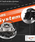 2WD Front Wheel Hub And Bearing Assembly For Chevy Silverado 1500 1999 Through 2006 GMC Sierra 1500 Yukon 2000 Through 2006 Cadillac Escalade 2002 Through 2006 Six Lug Driver Or Passenger Side with ABS system illustration