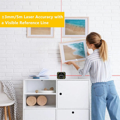 Pro Level Digital Angle Finder With Laser And Magnetic Base And Usb Rechargeable Electronic Inclinometer For Woodworking And Construction Projects Dead On Accuracy Built To Last in use with clear laser reference line.