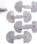 4 Pack Radius Gauge Set R0.3 To 1.5 mm R1 To 6.5 mm R7 To 14.5 mm R15 To 25 mm Stainless Steel Fillet Gauges with Handy Plastic Box